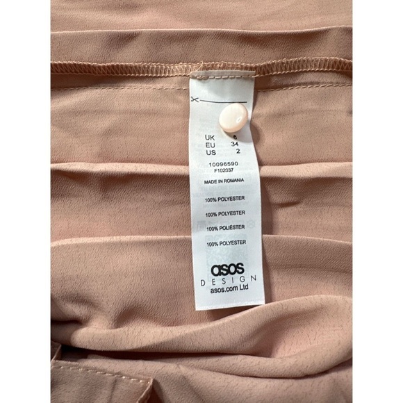 ASOS Design Pleated Trapeze Long Sleeve Mini Dress - Picture 11 of 14